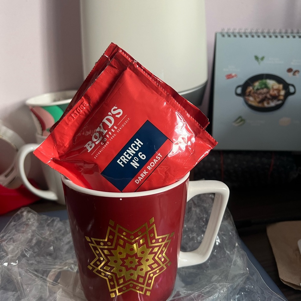 Red Mug with Boyd's Coffee Pack